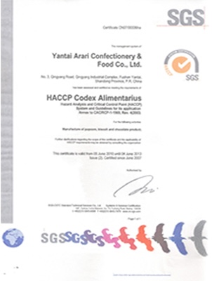 HACCP English audit certificate